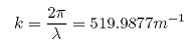 wave number
